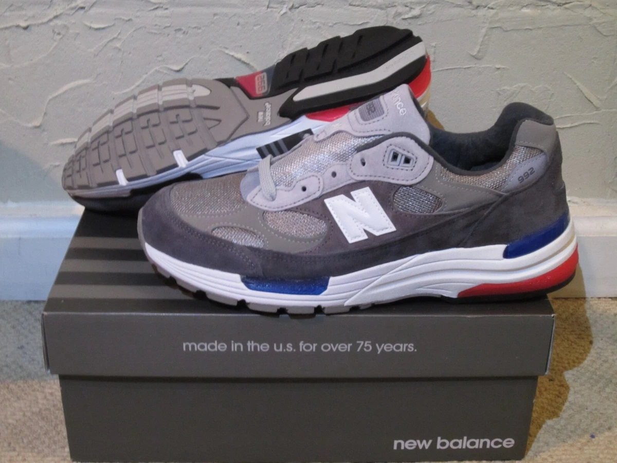 New Balance 992 Made in USA Grey Blue Red for Sale | Authenticity