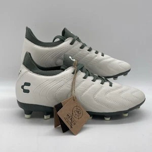 Charly Herren 7,5 Fußballschuhe elfenbein & grün Zugabe gebundenes Leder FG 1086361 - Bild 1 von 13