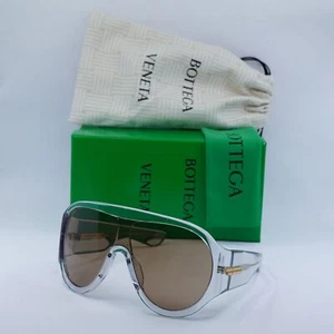 BOTTEGA VENETA BV1345S 004 Transparent Grey/Brown 99-1-120 Sunglasses New Aut... - Picture 1 of 6
