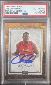 Joe Johnson auto 2007 Upper Deck Artifacts #1 card Atlanta Hawks PSA Encap - Picture 1 of 3