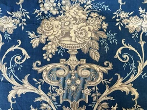 Antigua urna floral azul y gris prusiana francesa del siglo XIX ~ - Imagen 1 de 10