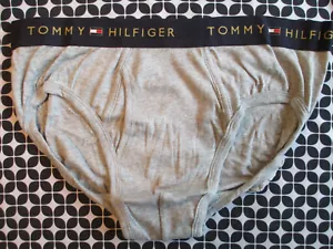 New - Tommy Hilfiger Men's Classic Brief - Dark Waist Band - Gray - Large - Picture 1 of 2