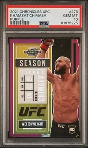 2021 Chronicles UFC Khamzat Chimaev Purple Refractor #276 /49 PSA 10 POP 5 - Picture 1 of 2
