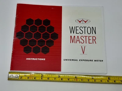 VINTAGE INSTRUCTIONS MANUAL  FOR WESTON MASTER V LIGHT METER -FREE SHIPPING - Image 1 of 3