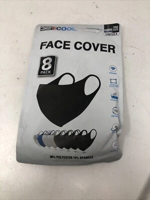 32 Degrees Cool One Size Unisex Face Cover 8 Pack,4Black,2med grey 1navy 1g - Image 1 of 4