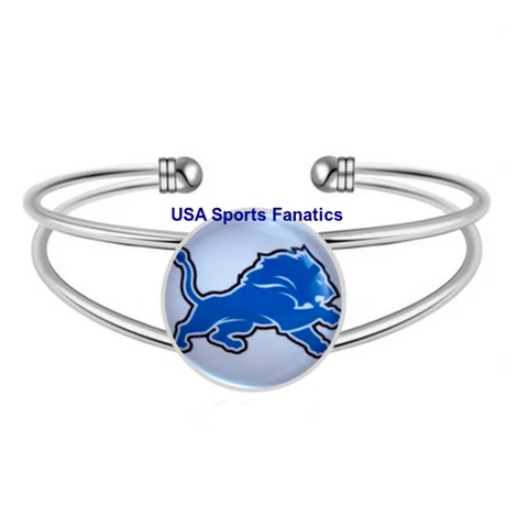NFL - Detroit Lions Team Logo Adjustable Bangle Bracelet Cover