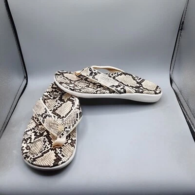 Sandalias Tanga Spenco Nuevo Serpiente Para Mujer 8D (W) Beige Crema A73 Foto 1 de 4