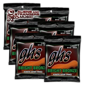 6 Sets! GHS Light Bright Bronze Acoustic BB30L 12-54 - Picture 1 of 2
