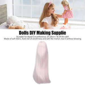 Doll Wig 8 To 9 Inch Heat Resistant Fiber Wig 1/3 Doll Hair Wigs Decor(Pink) ◈