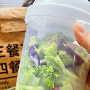 Tragbare frische Salattasse mit Gabel und Dressinghalter 1000 ml Kapazit?t 4 Fa