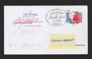 BRD 2000 FDC/Brief -  250. Todestag Komponist Johann Sebastian Bach SST Eisenach - Picture 1 of 1