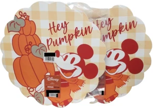 2 tovagliette posteriori in vinile/schiuma, diametro 15", Disney, Topolino, caduta, Hey Pumpkin, Ko - Foto 1 di 16