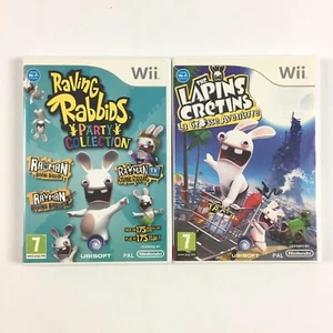 Lot 4 Jeu Wii / Rayman Contre Les Lapins Cretins 1 + 2 + TV Party + Aventure - Imagen 1 de 3