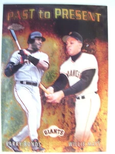 Topps 2001 cromo pasado al presente Willie Mays & Barry Bonds #PTP4 - Imagen 1 de 1
