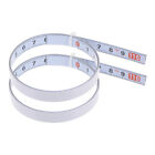 2 X Adhesive Back Tape Measure 100Cm Left To Right Read Steel Sticky Ruler White