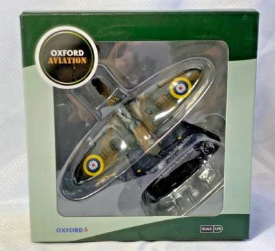 Oxford Aviation Supermarine Spitfire MKI 1:72 Diecast Plane Sqn Ldr Henry Cozens - Image 1 of 4