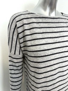Margaret O’Leary 100% Cashmere Sweater Women’s XS Gray Striped - Bild 1 von 9