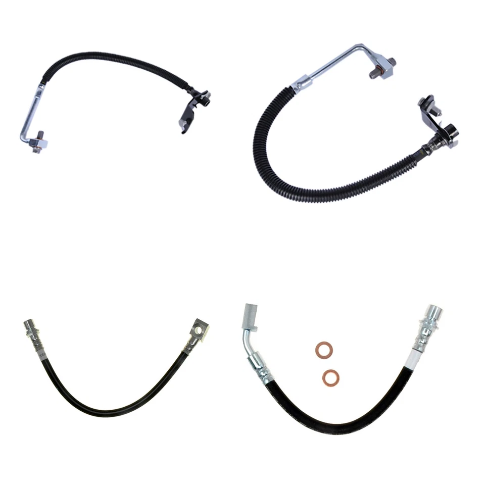 德科 4 件前后制动液压软管套件适用于凯迪拉克 CTS 2003 - 2007 — 第 1/1 张图片