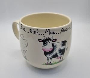 Price & Kensington Mug Home Farm Animals Sheep Pig Cow Duck Stoneware Farmhouse - Picture 1 of 4