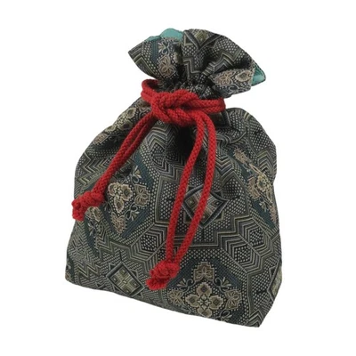 Bolso Japonés Kinchaku-Bukuro De Colección Kimono Tela Cartera Bolsa Geométrica Floral KB95 Foto 1 de 4