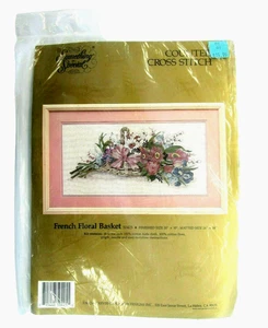 Etwas Besonderes gezähltes Kreuzstich-Set 50425 französischer Blumenkorb 20 x 10 - Bild 1 von 6