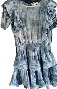 Mini Vestido LoveShackFancy Natasha Tie Dye Talla S En Excelente Estado, Azul - Imagen 1 de 11