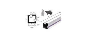 CRL 6408324 Buffed Brite Anodized 24" Corner Aluminum Counter Post - Picture 1 of 5