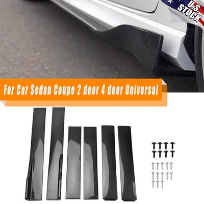Carbon Fiber Side Skirt Lip Splitter Spoiler For Hyundai Elantra GT 2013-2020 CT Foto 1 de 4