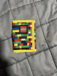 LEGO Tri-Fold Wallet Billfold Bricks Legos Blocks Yellow Red Blue - Picture 1 of 4