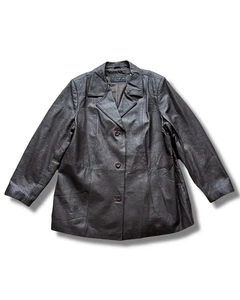 Leather Elements Dark Brown 100% Leather Mid Length Jacket - Men’s Size XL - Picture 1 of 7