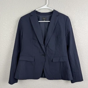 Ann Taylor Factory Blazer Damen 8P Navy One Button Petite Stretch Gefüttert Büro - Bild 1 von 12