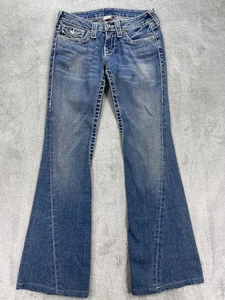 True Religion Disco Joey Big T Flare Jeans Damen 26 Blau Denim Baumwolle Stretch - Bild 1 von 16
