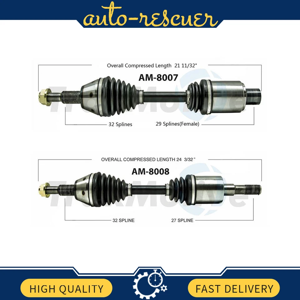 Juego SurTrack par de ejes delanteros CV para Dodge Nitro Jeep Liberty 07-11 Foto 1 de 3