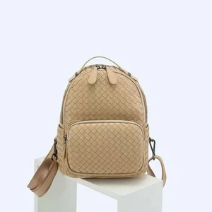 Italy Lammleder kleiner Rucksack, handgewebter Lederrucksack, Designertasche - Bild 1 von 16