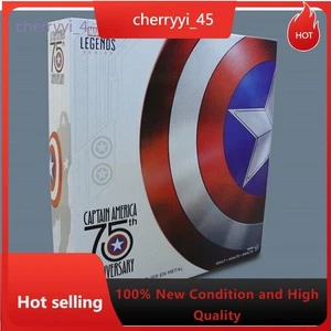 1:1 Marvel Legends Capitan America 75° SPEDIZIONE USA Anniversario Scudo Metallo Regali - Foto 1 di 11