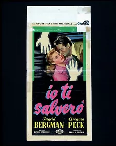 IO TI SALVERò locandina poster Hitchcock Ingrid Bergman Peck Spellbound AZ27 - Foto 1 di 1