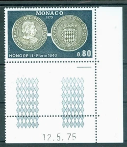 1975 Old coin,Prince Honore II/12 Gros(Florin) from 1640 Y,Monaco,Mi.1185,CD/MNH - Picture 1 of 1