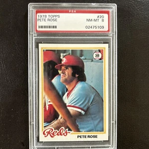 1978 Topps Baseball #20 Pete Rose  "Cincinnati Reds" PSA 8  - Picture 1 of 7