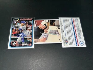 Andy Pages Dodgers Auto Signed 2024 Topps Rookie Card PSA Witness - Bild 1 von 1
