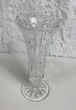 10 in Clear Glass Textured Vase