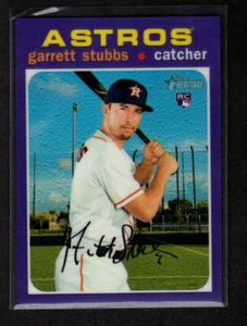 GARRETT STUBBS 2020 HERITAGE CHROME PURPLE ROOKIE HOUSTON ASTROS - Picture 1 of 1