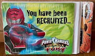New Power Rangers JUNGLE FURY INVITATIONS Cards Birthday Party Express Hallmark - Image 1 of 4