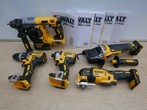 Paquete de unidades desnudas DeWalt XR 18V 5 piezas DCH273 DCD796 DCF887 DCS355 DCG405 - Imagen 1 de 2