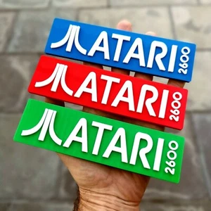 Atari 2600 3D Logo / Regal Display / Kühlschrankmagnet - Auswahl aus 3 Farben - Bild 1 von 2