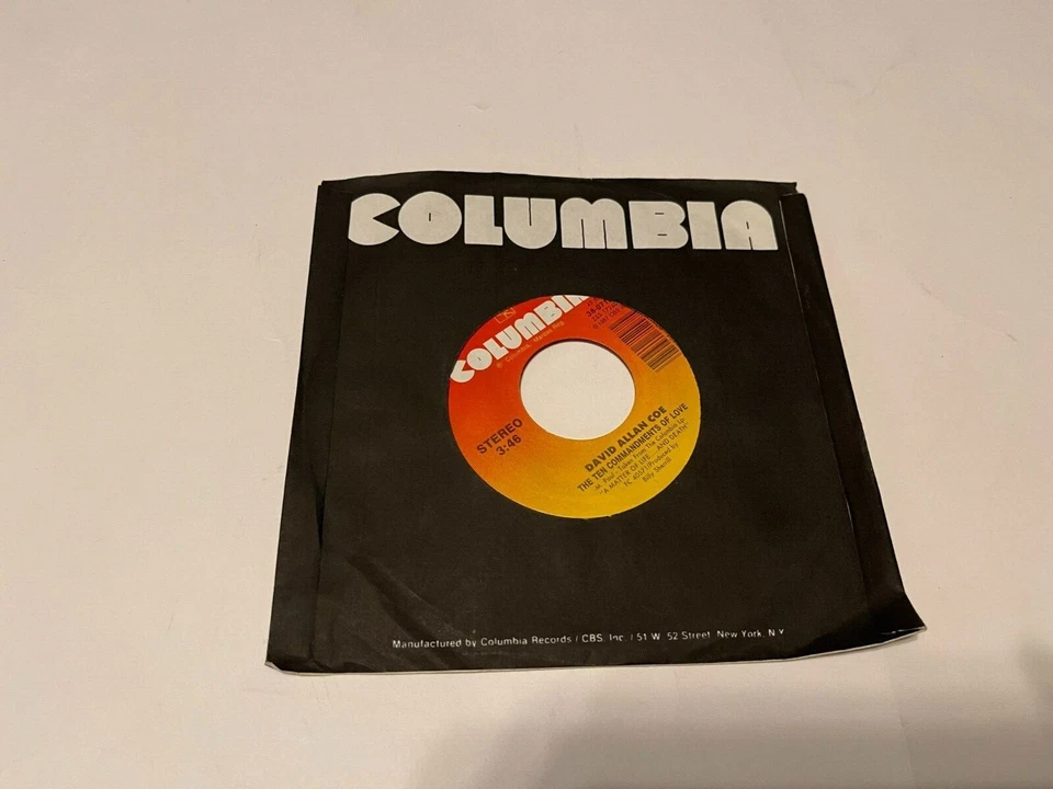 80'S/Country 45 David Allan Coe - Tanya Montana / The Ten Commandments Of Love O - Image 1 of 1