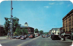 MAIN STREET RAVENNA OH OHIO VINTAGE POSTCARD  1950s 111523 S - Picture 1 of 2