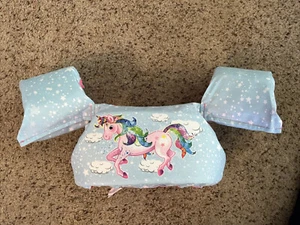 Kids Toddler Life Jacket Swim Aid Vest Child Arm Band Floatie Pool Beach Unicorn - Picture 1 of 7