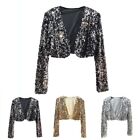Fashionable Open Cardigan Jacket with Sequins for Women's Prom and Wedding