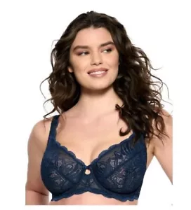 Womens Paramour by Felina | Peridot Unlined Lace Bra Pink, Navy 32C - 44DD - Picture 1 of 16