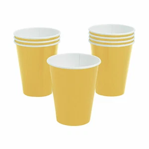 Tazas de papel amarillo - 24 quilates - suministros de fiesta - 24 piezas - Imagen 1 de 2